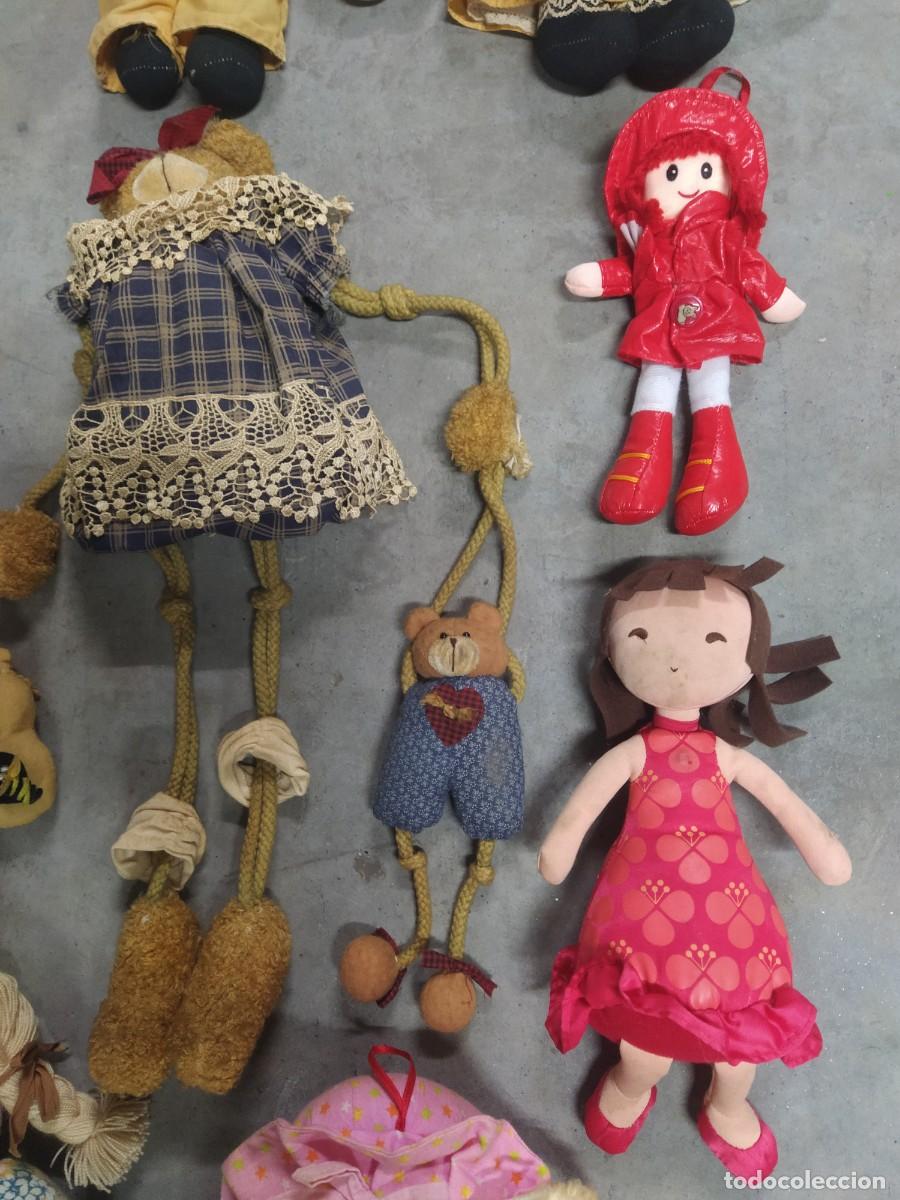 Mu&ntilde;ecas modernas: Lote de 9 mu&ntilde;ecas de trapo..de 25 a 60 cm.. - Foto 5