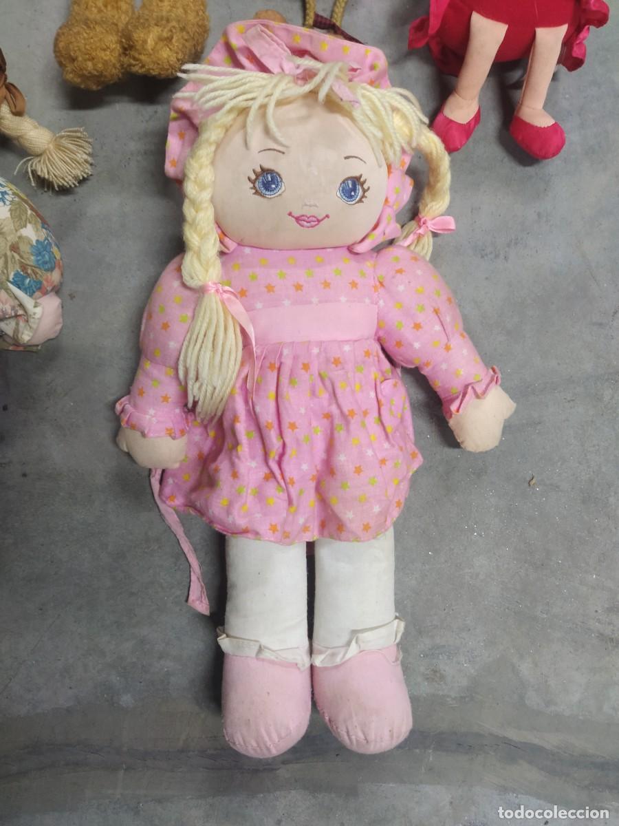 Mu&ntilde;ecas modernas: Lote de 9 mu&ntilde;ecas de trapo..de 25 a 60 cm.. - Foto 6