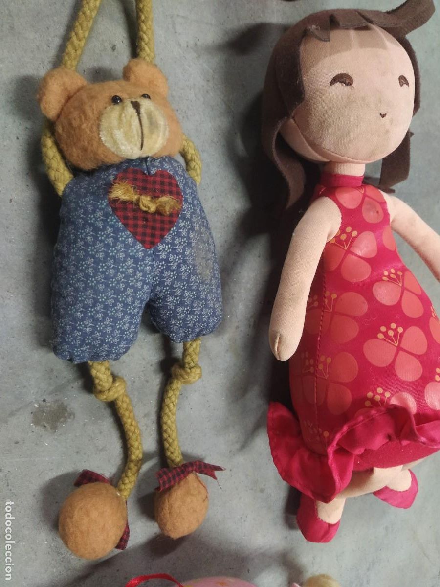 Mu&ntilde;ecas modernas: Lote de 9 mu&ntilde;ecas de trapo..de 25 a 60 cm.. - Foto 8