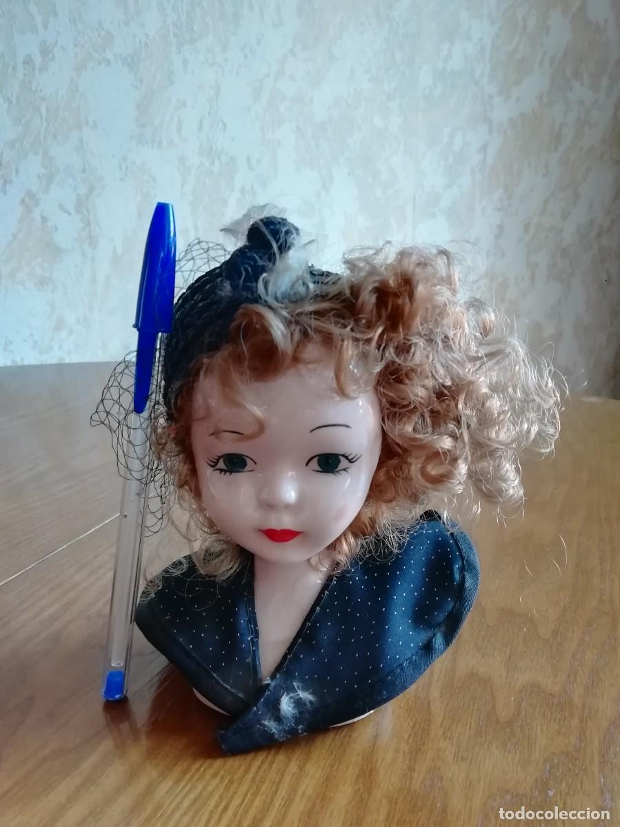 Mu&ntilde;ecas modernas: Cabeza de mujer de ceramica - Foto 1