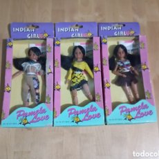 Muñecas Modernas: 3 PAMELA LOVE INDIAN GIRL EN BLÍSTER. SIMBA TOYS. MUÑECA RETRO RARA VINTAGE