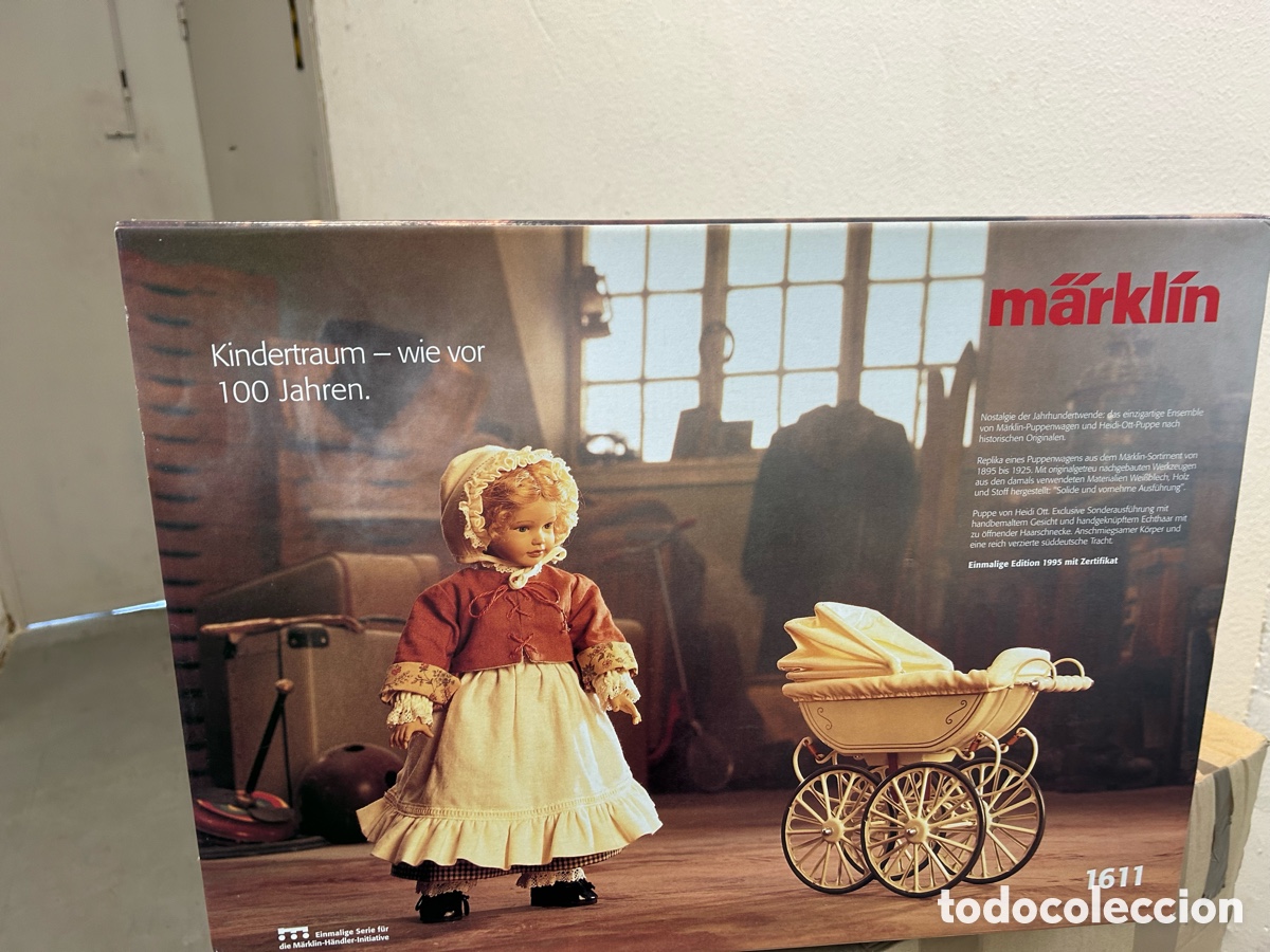 Mu&ntilde;ecas modernas: MARKLIN CAJA VAC&Iacute;A COCHECITO DE MU&Ntilde;ECA - Foto 1