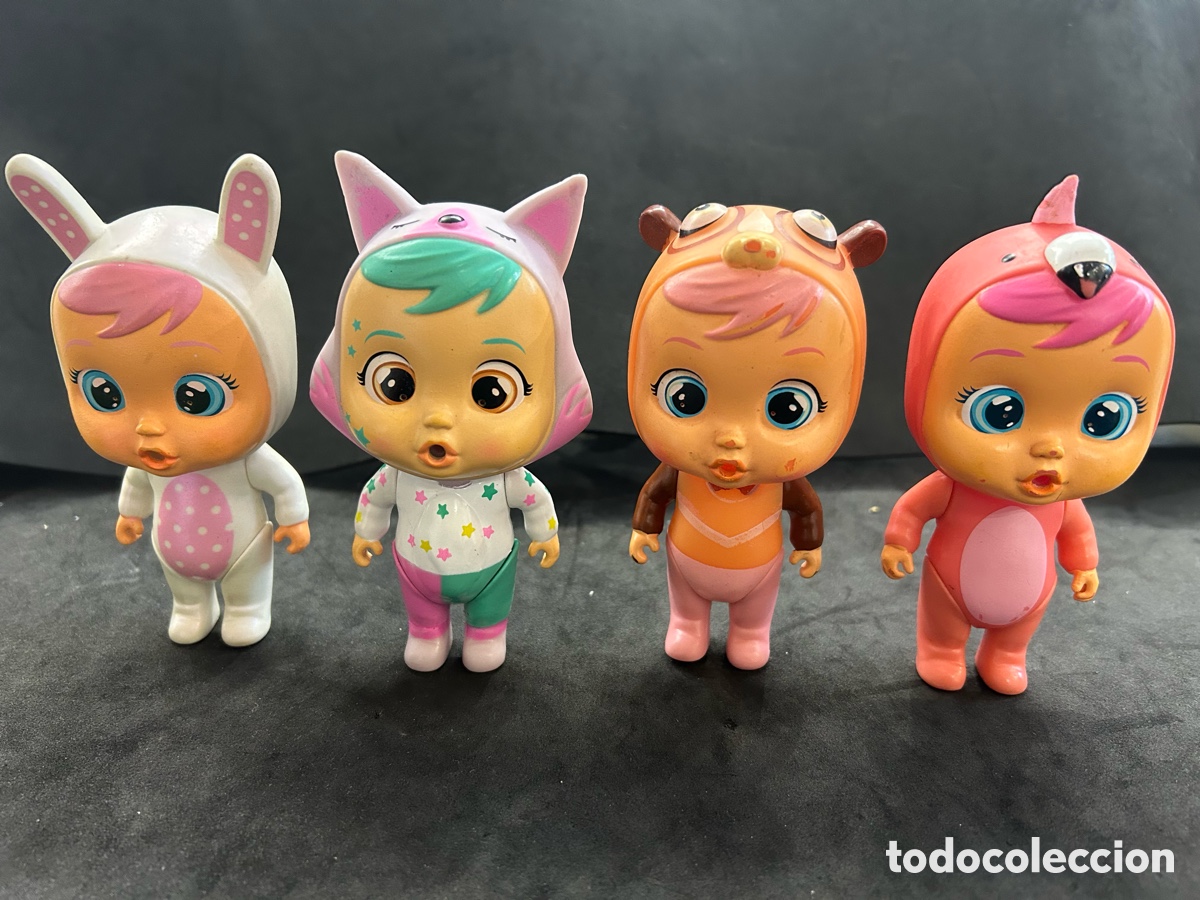 Mu&ntilde;ecas modernas: 4 mu&ntilde;ecas Bebe llor&oacute;n . 13cm - Foto 1