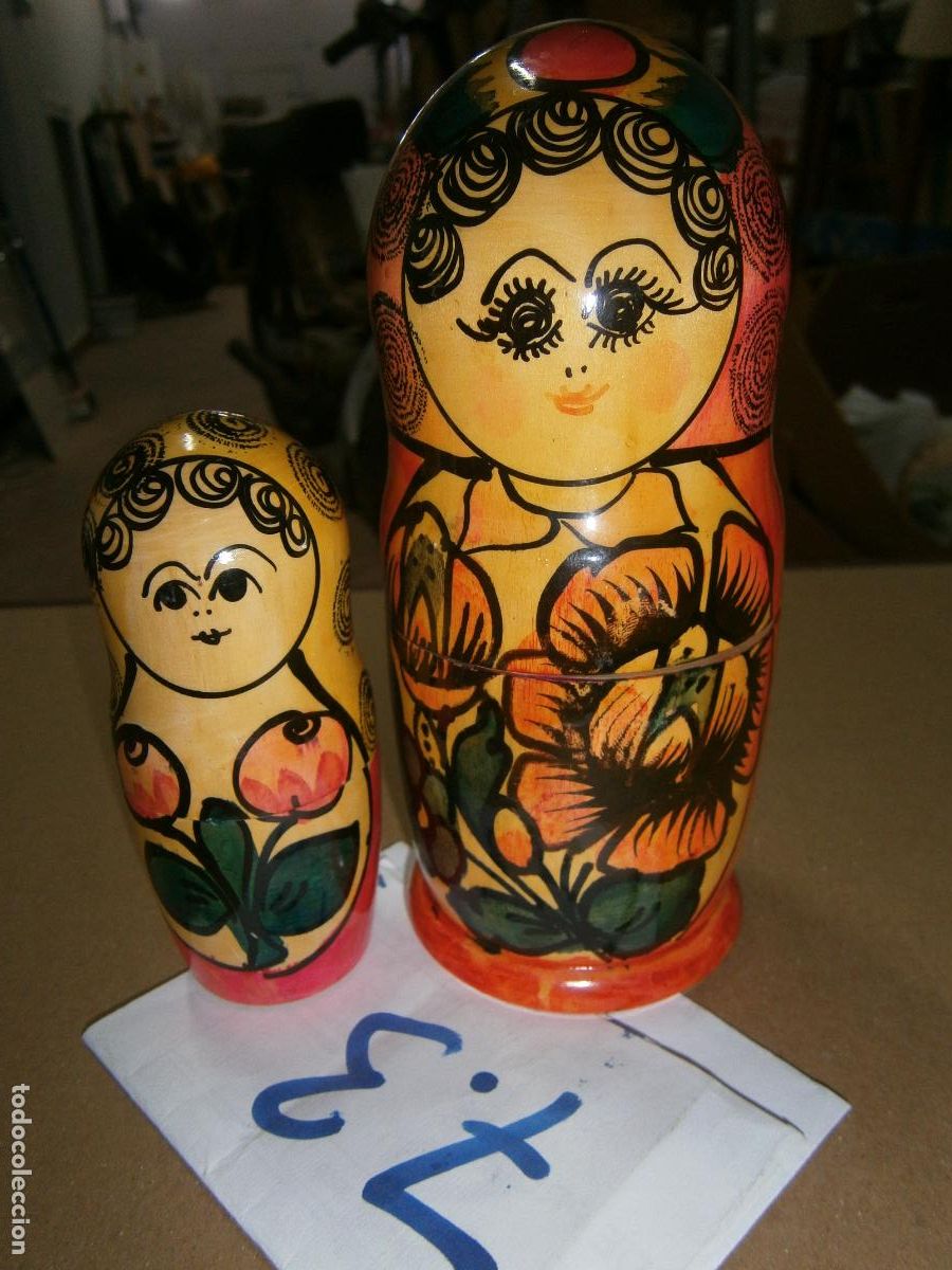 Mu&ntilde;ecas modernas: MU&Ntilde;ECAS MATRIOSKAS DE MADERA - Foto 1