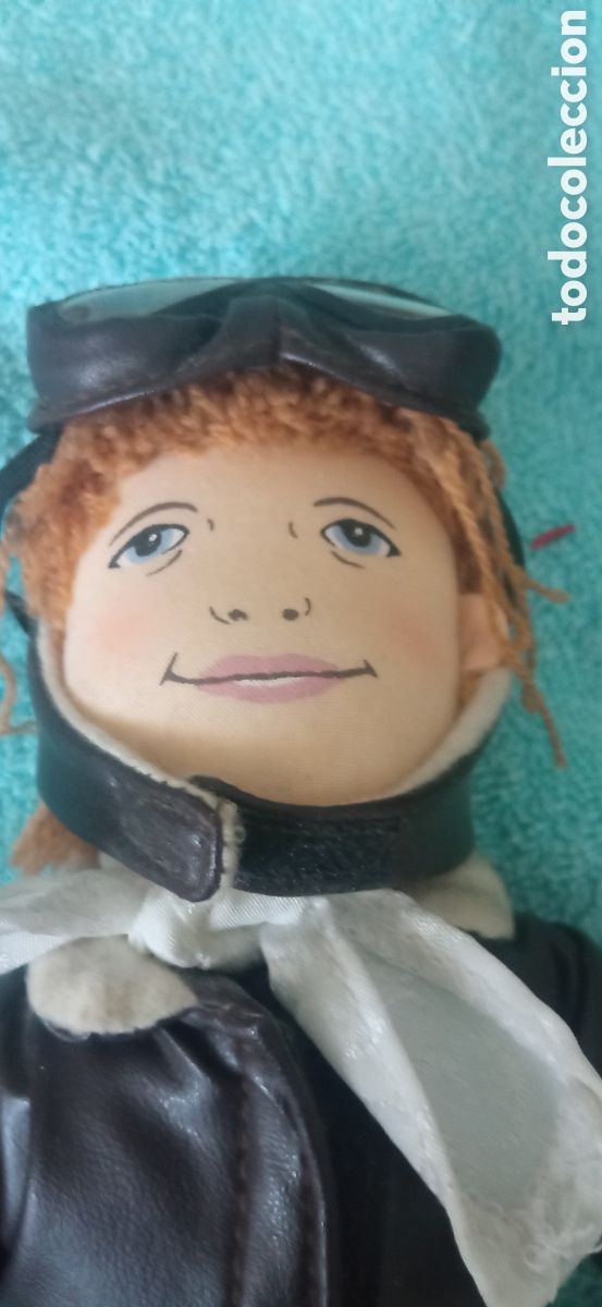 Mu&ntilde;ecas modernas: Mu&ntilde;eca de trapo Amelia Earheart - Foto 2