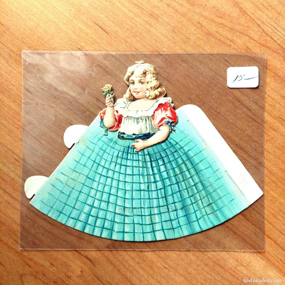 Mu&ntilde;ecas modernas: ANTIGUA MU&Ntilde;ECA DE CART&Oacute;N TROQUELADA - Foto 1