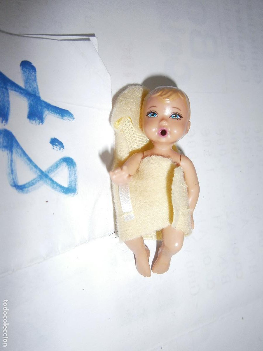 Mu&ntilde;ecas modernas: ANTIGUO MU&Ntilde;ECO BEBE CON MANTA - Foto 2