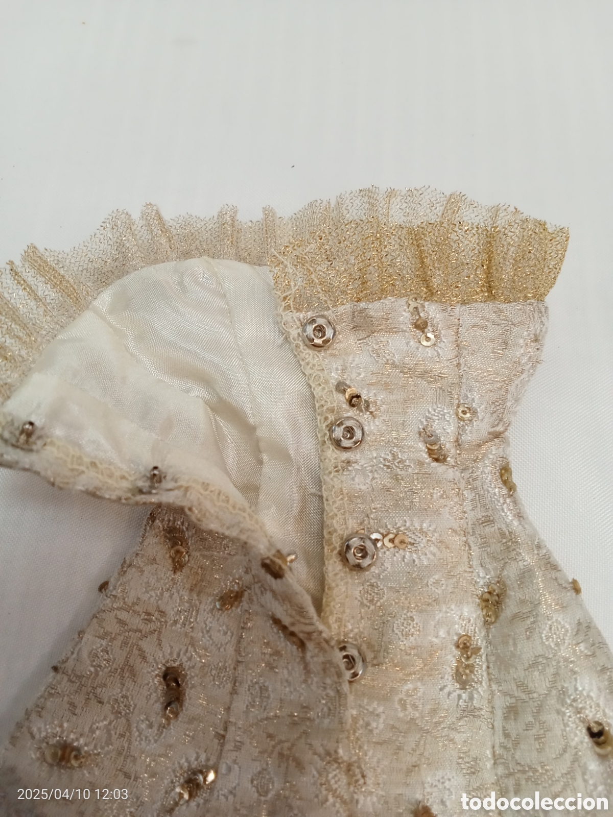 Mu&ntilde;ecas modernas: VESTIDO MU&Ntilde;ECA DORADO - Foto 5