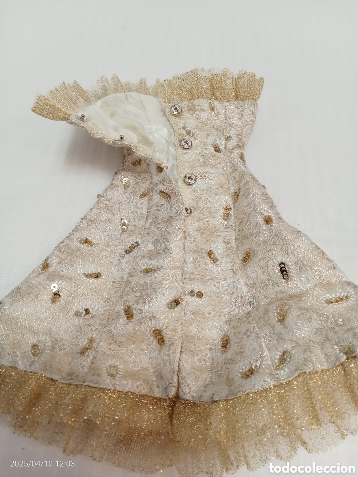 Mu&ntilde;ecas modernas: VESTIDO MU&Ntilde;ECA DORADO - Foto 6