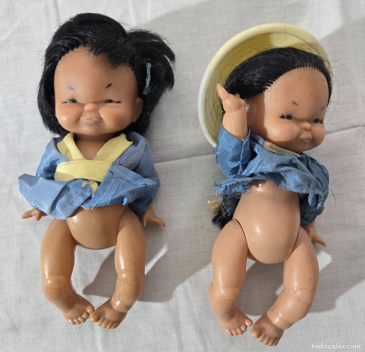 Mu&ntilde;ecas modernas: Pareja de mu&ntilde;ecas chinas en plastico o celuloide - Foto 2