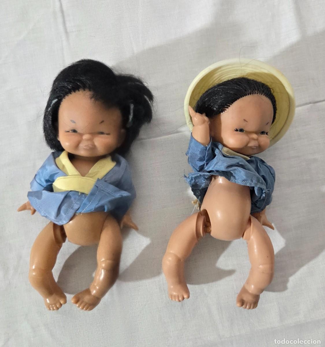 Mu&ntilde;ecas modernas: Pareja de mu&ntilde;ecas chinas en plastico o celuloide - Foto 5