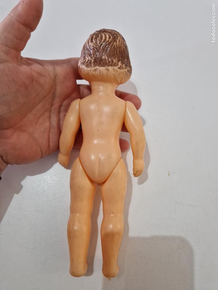 Mu&ntilde;ecas modernas: ANTIGUA MU&Ntilde;ECA CELULOIDE PELO MOLDEADO SEGURAMENTE FRANCESA - Foto 3