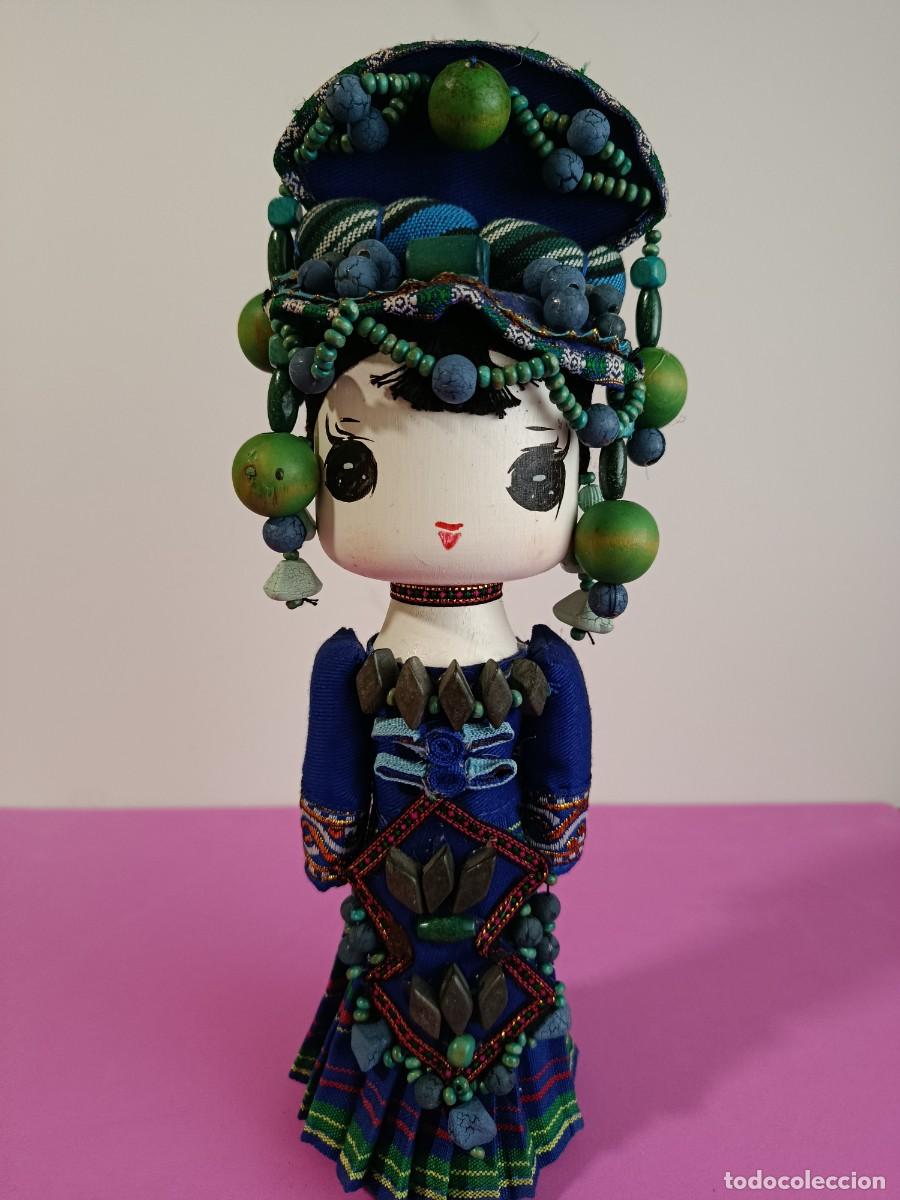 Mu&ntilde;ecas modernas: MU&Ntilde;ECA CHINA MU&Ntilde;ECA ORIENTAL DE MADERA - Foto 1