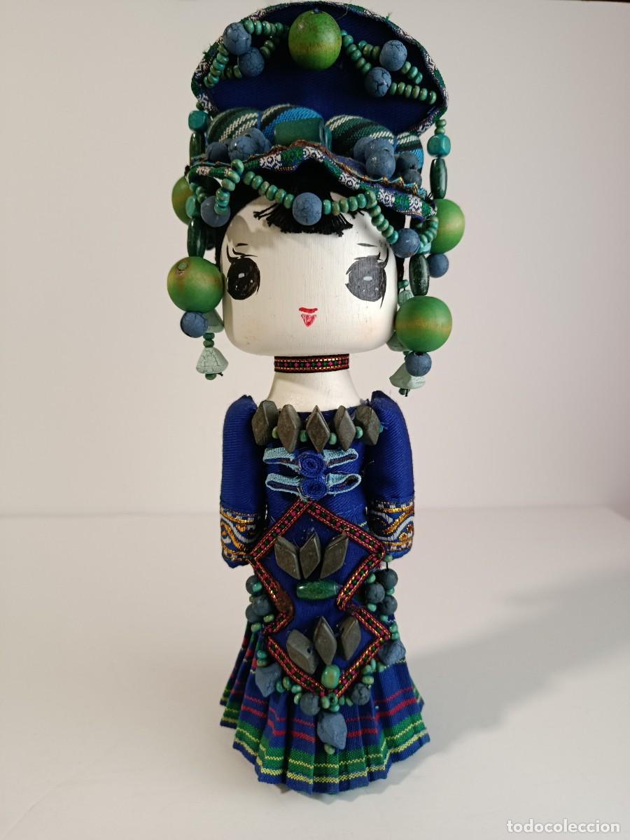 Mu&ntilde;ecas modernas: MU&Ntilde;ECA CHINA MU&Ntilde;ECA ORIENTAL DE MADERA - Foto 9
