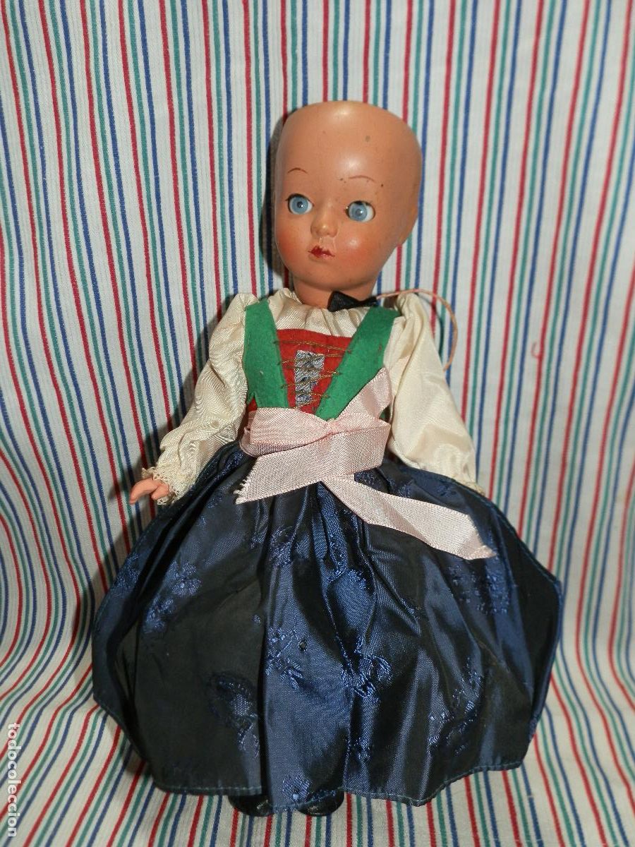 Mu&ntilde;ecas modernas: ANTIGUA MU&Ntilde;ECA CELULOIDE SIN MARCA OJOS BASCULANTES 30 CM - Foto 9