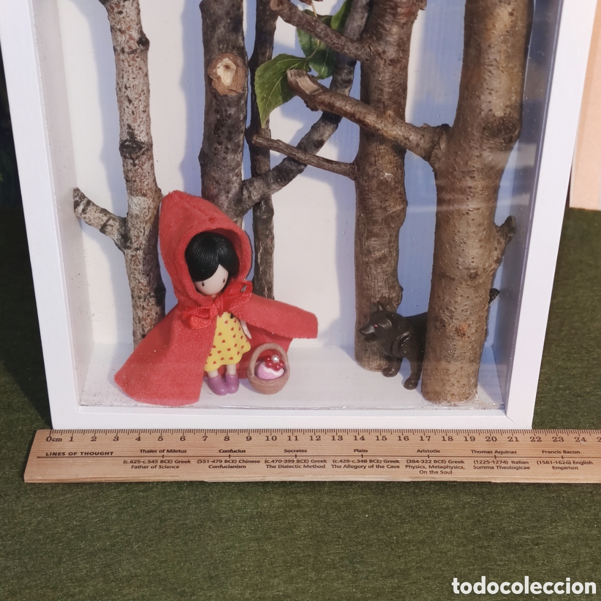 Mu&ntilde;ecas modernas: Cuadro Caperucita Gorjuss y el lobo en el bosque 3D - Foto 8