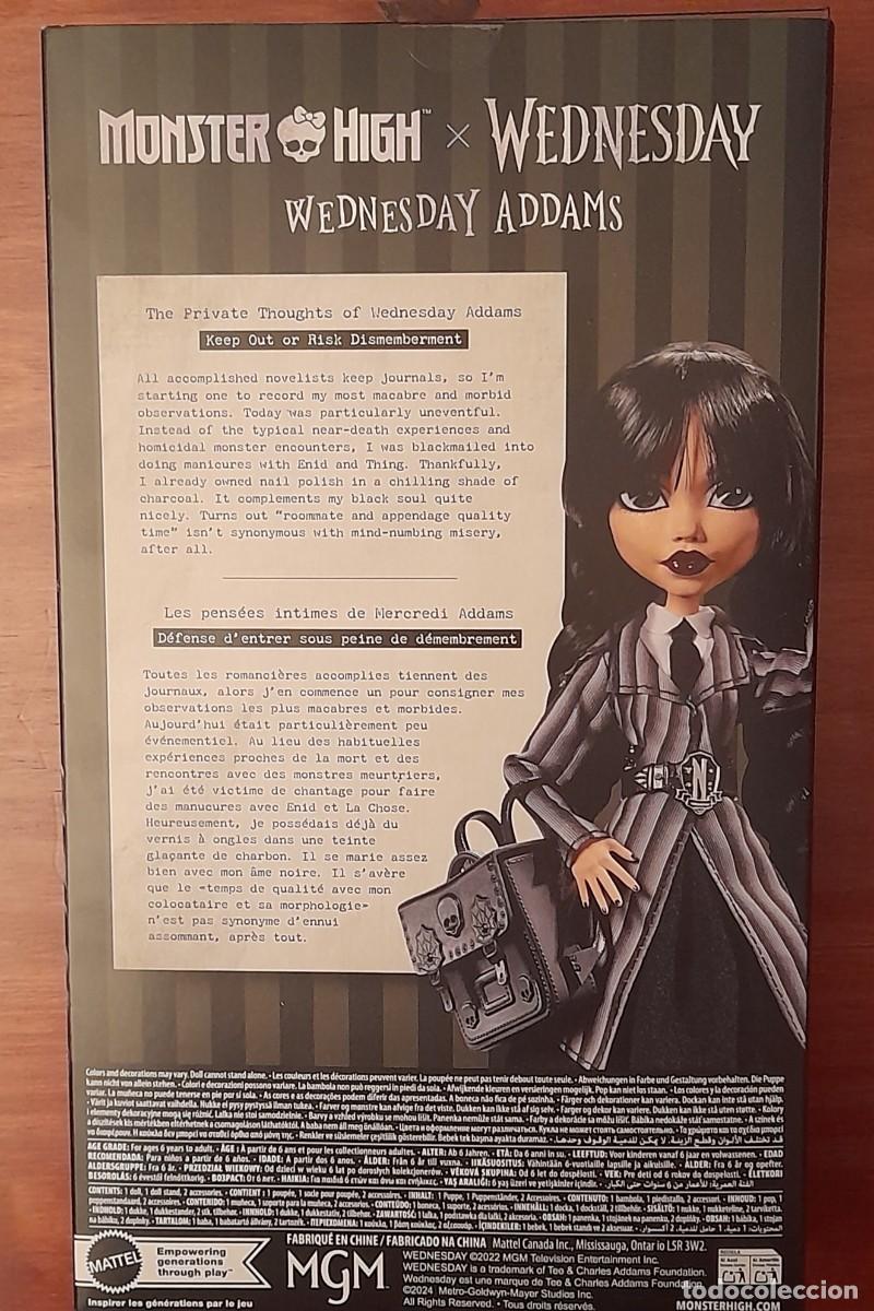 Mu&ntilde;ecas modernas: Mu&ntilde;eca Monster High, Wednesday Addams - Foto 3