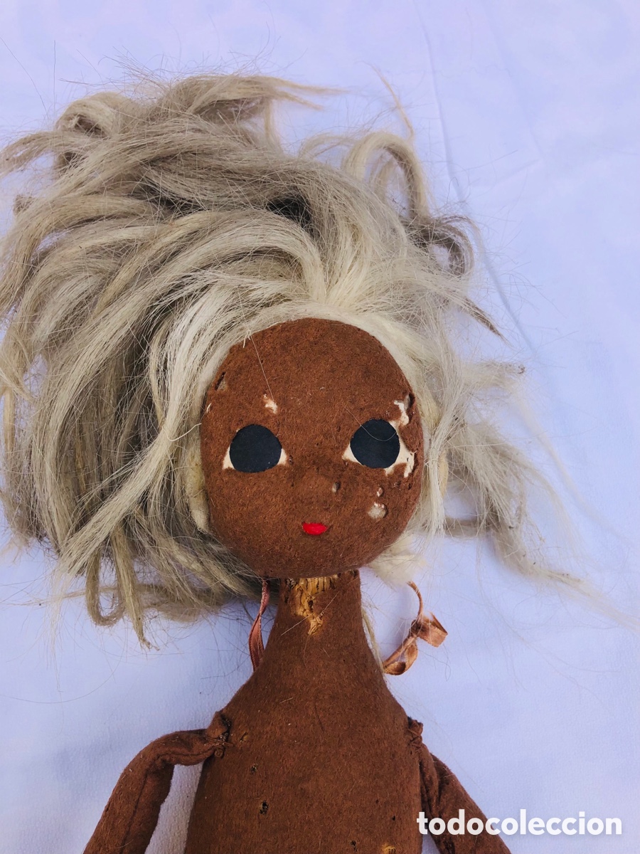 Mu&ntilde;ecas modernas: Mu&ntilde;eca vintage de fieltro - Foto 3