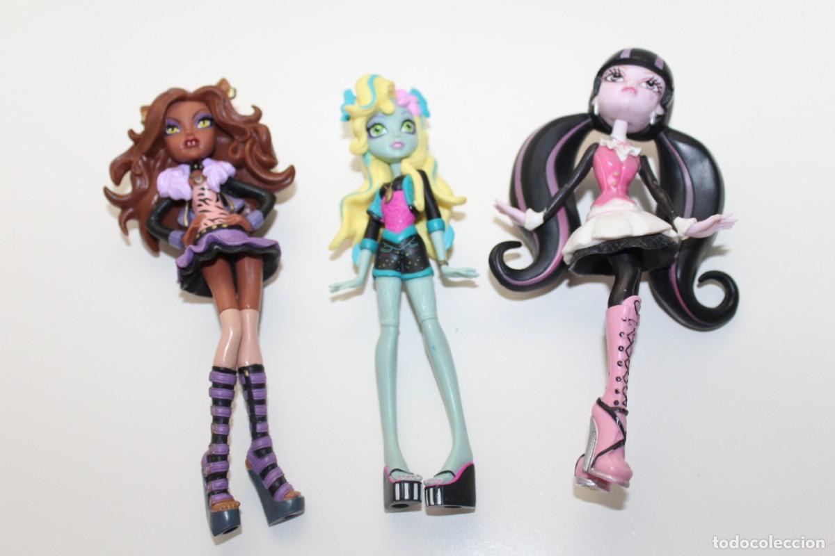 Mu&ntilde;ecas modernas: LOTE DE 3 MONSTER HIGH DE MATTEL PVC - Foto 1