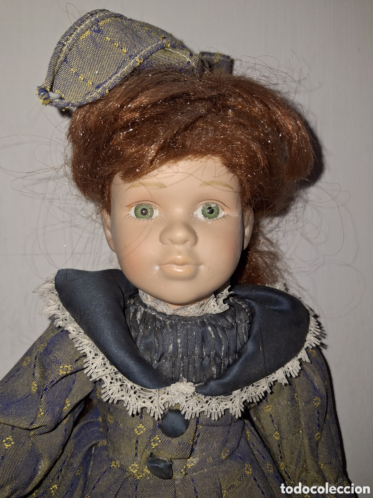 Mu&ntilde;ecas modernas: Mu&ntilde;eca de porcelana y trapo 41cm - Foto 2