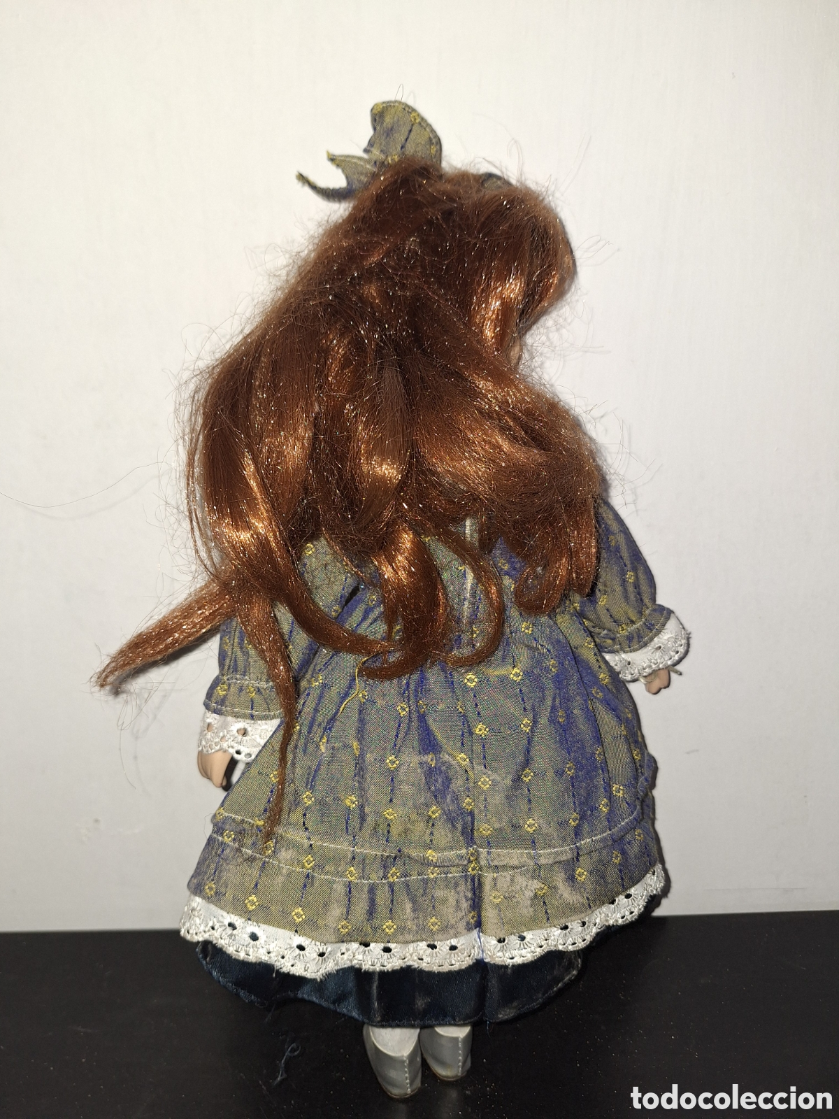 Mu&ntilde;ecas modernas: Mu&ntilde;eca de porcelana y trapo 41cm - Foto 4