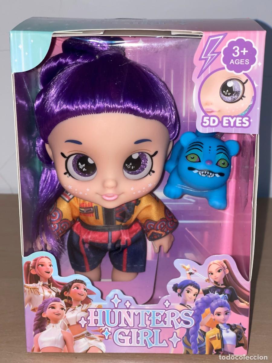 Mu&ntilde;ecas Modernas: Hunters Girl Kpop Mu&ntilde;eca Rumi 5D eyes music k-pop doll demon hunters 16 cm. con mascota y caja