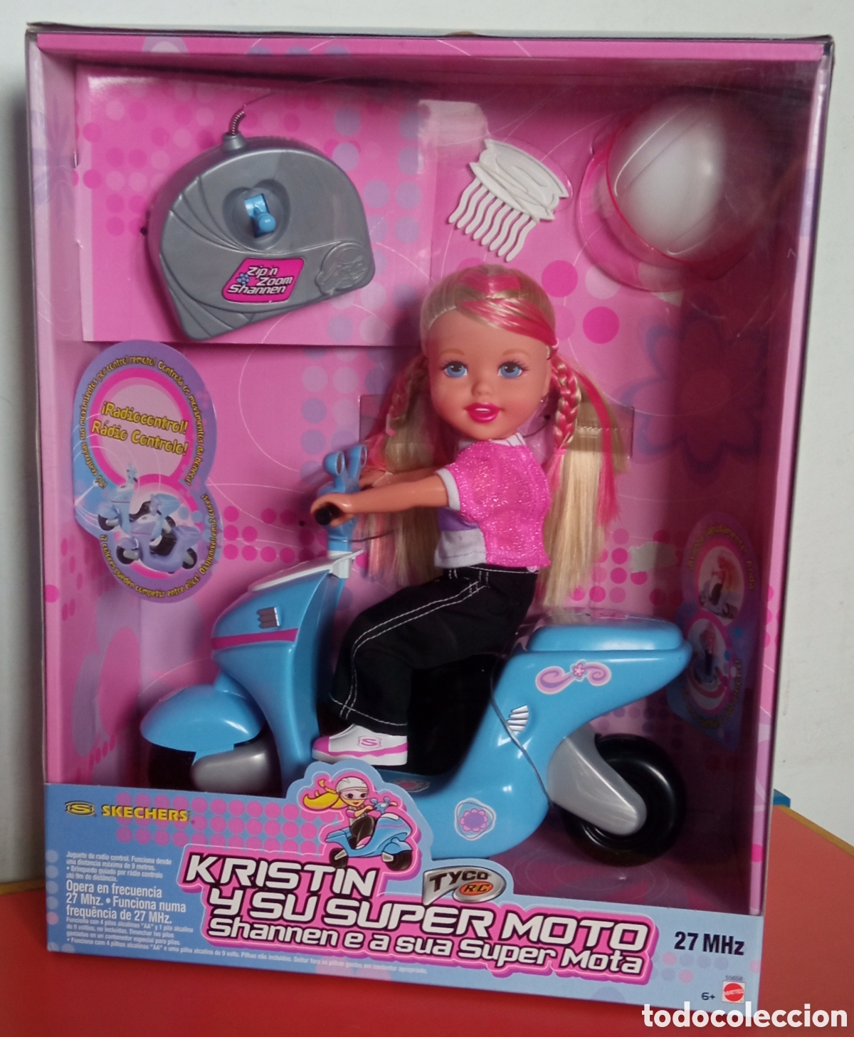 Mu&ntilde;ecas Modernas: MU&Ntilde;ECA KRISTIN Y SU SUPER MOTO RADIO CONTROL.MATTEL 2002.NUEVA EN CAJA.CON FALLO.