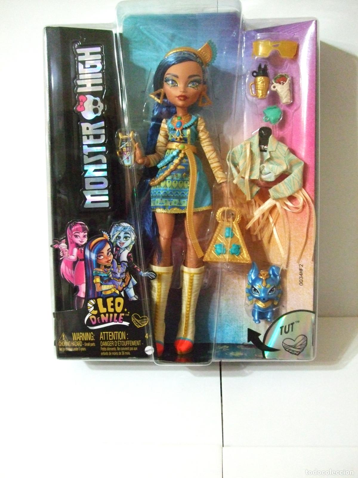 Mu&ntilde;ecas Modernas: CLEO DE NILE + MASCOTA TUT - MONSTER HIGH G3 MATTEL 2022 DOLL MU&Ntilde;ECA FIGURA MOMIA MUMMY EGIPTO G 3