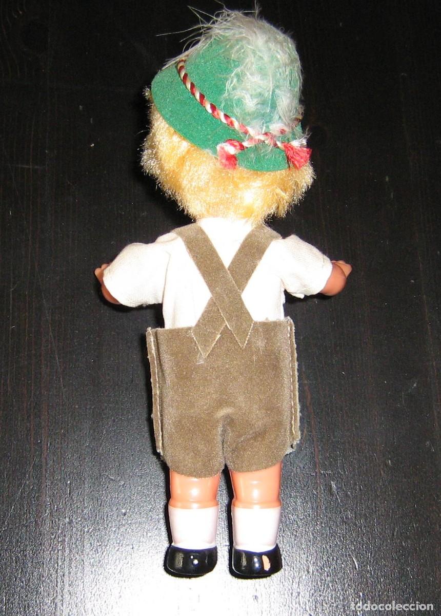 Mu&ntilde;ecas modernas: ANTIGUO MU&Ntilde;ECO DE CELULOIDE CON TRAJE T&Iacute;PICO TIROL&Eacute;S. - Foto 3