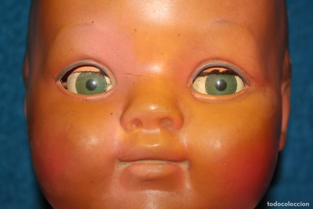 Mu&ntilde;ecas Modernas: mu&ntilde;eca mu&ntilde;eco antiguo frances de plastico o celuloide bebe grande marcado