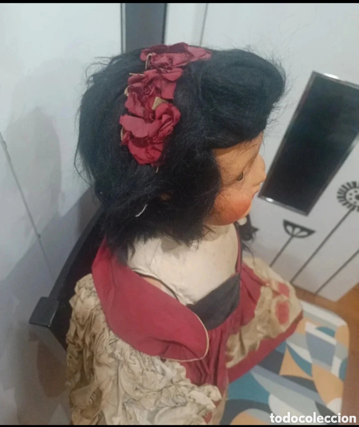 Mu&ntilde;ecas modernas: Mu&ntilde;eca antigua 64 cm - Foto 7