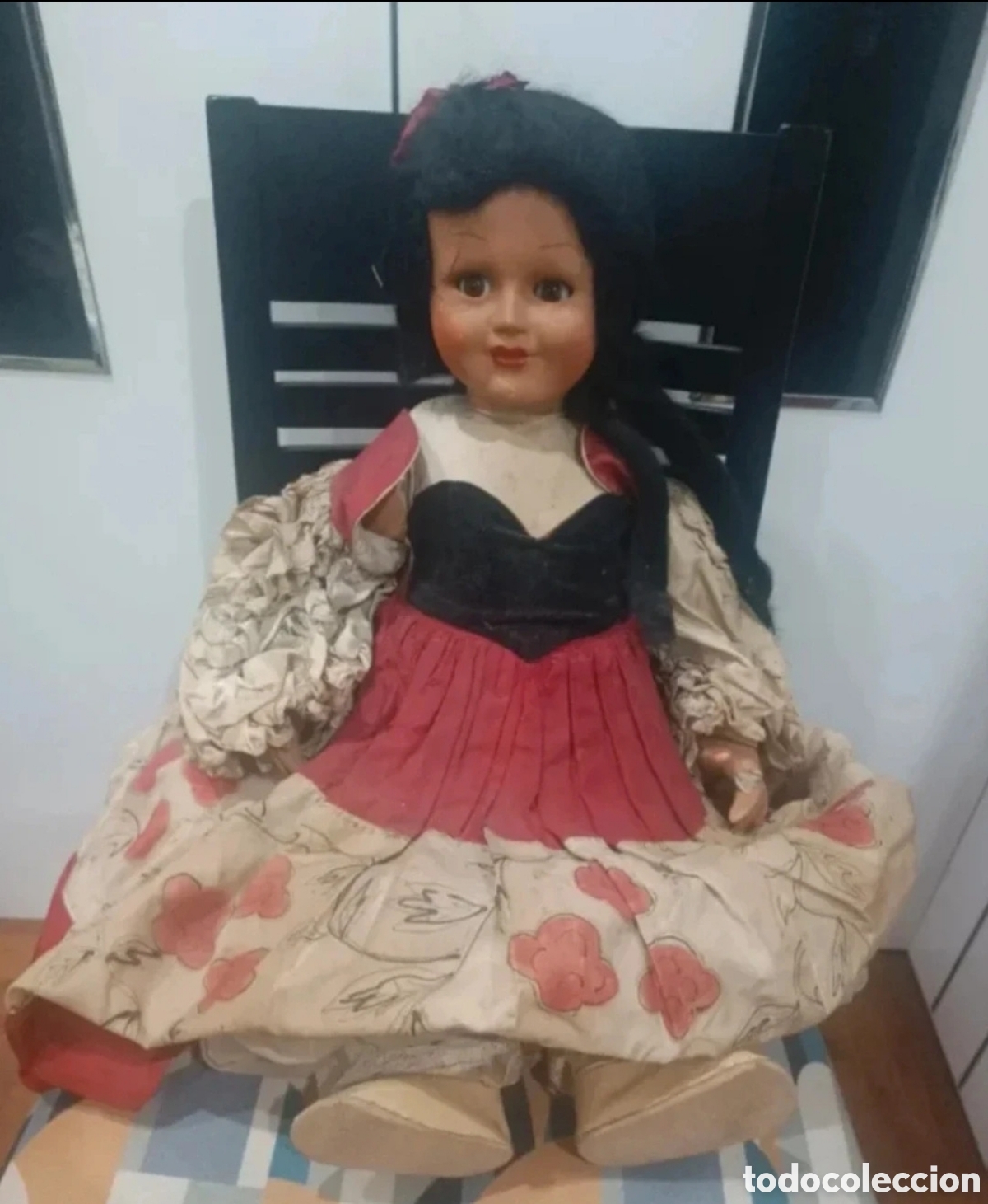 Mu&ntilde;ecas modernas: Mu&ntilde;eca antigua 64 cm - Foto 9
