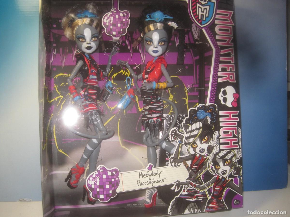 Mu&ntilde;ecas Modernas: MU&Ntilde;ECA MONSTER HIGH MEOWLODY Y PURRSEPHONE DE MATTEL A&Ntilde;O 2013 NUEVA EN CAJA DOBLE