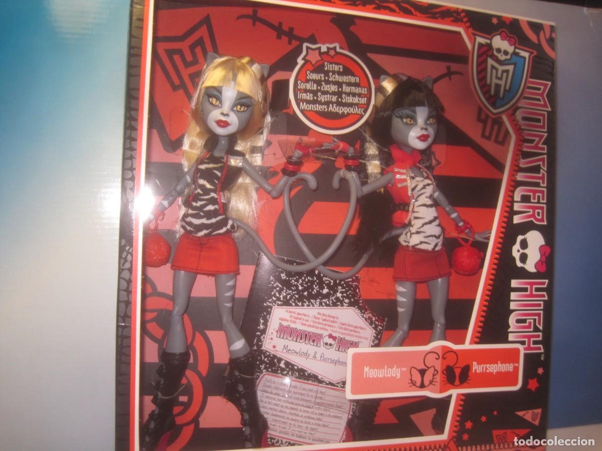 Mu&ntilde;ecas Modernas: MU&Ntilde;ECA MONSTER HIGH MEOWLODY Y PURRSEPHONE DE MATTEL A&Ntilde;O 2011 NUEVA EN CAJA DOBLE