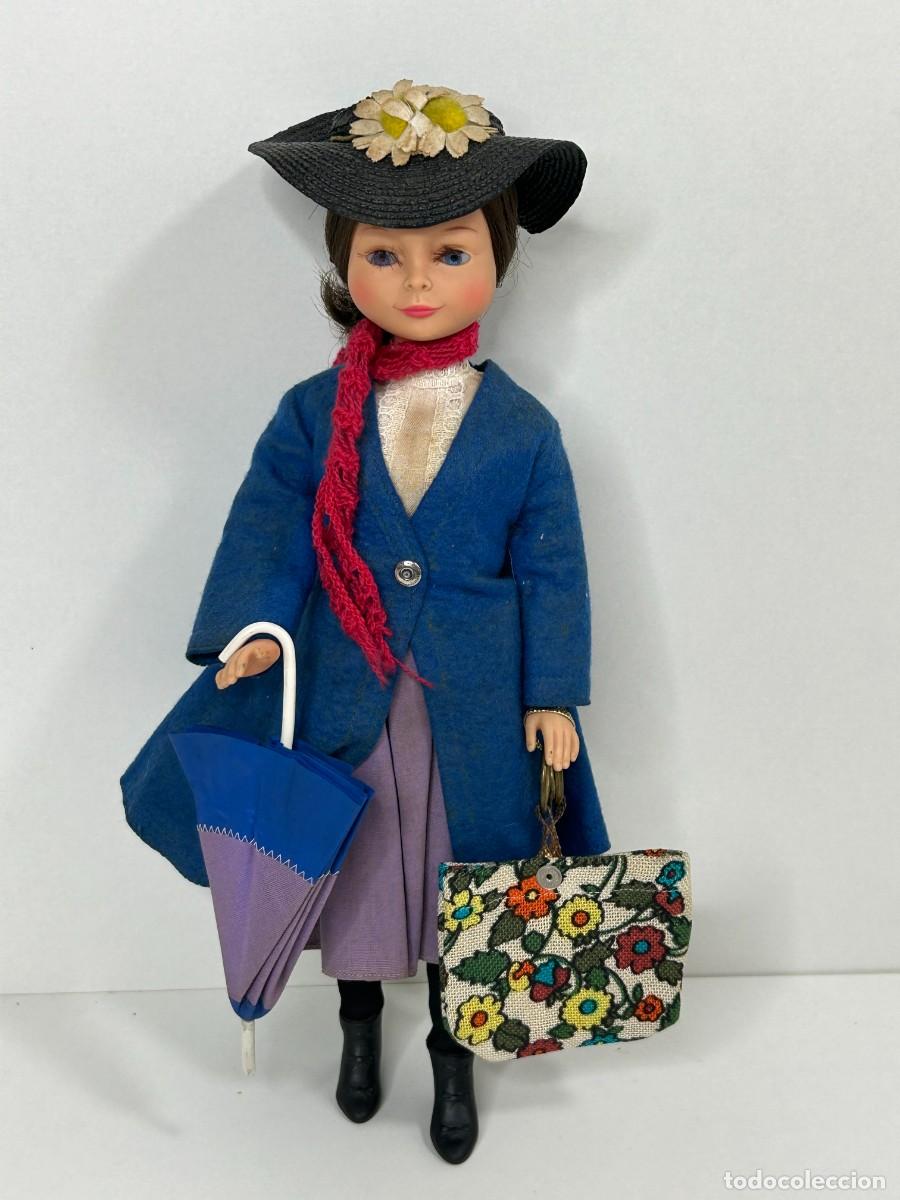 Mu&ntilde;ecas Modernas: ANTIGUA MU&Ntilde;ECA MARY POPPINS RATTI MADE IN ITALY A&Ntilde;OS 60 COMPLETA