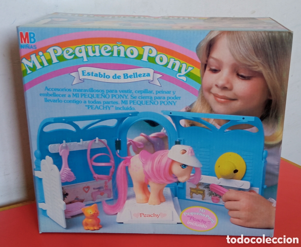 Mu&ntilde;ecas Modernas: MI PEQUE&Ntilde;O PONY S&Oacute;LO ESTABLO DE BELLEZA.MB 1984.NUEVO EN CAJA.
