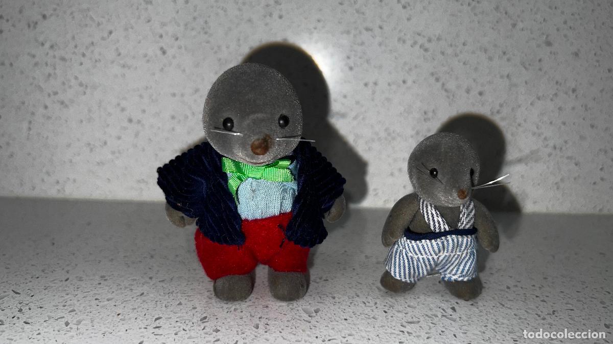 Mu&ntilde;ecas modernas: SYLVANIAN - ANTIGUOS MU&Ntilde;ECOS LUNARES/MAULWURF SYLVANIAN, VESTIDOS DE ORIGEN!