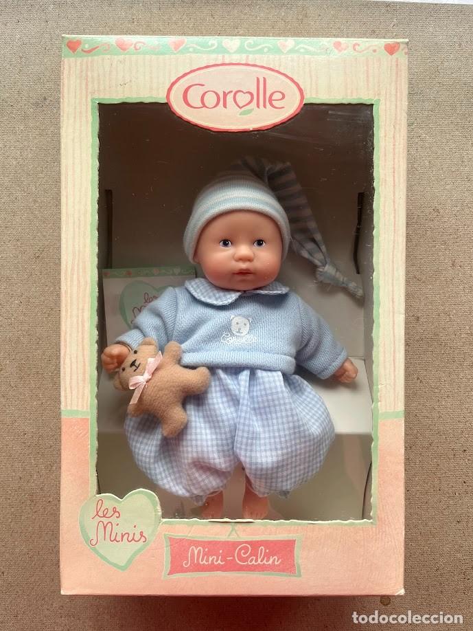 Mu&ntilde;ecas modernas: Mu&ntilde;eco con osito Corolle / Mini-Calin Loulou / Les Minis / A&ntilde;o 1998 /