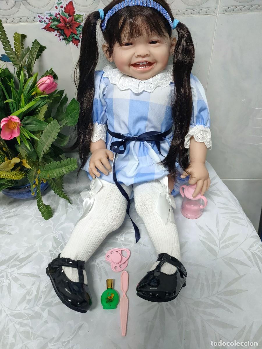 Mu&ntilde;ecas modernas: MU&Ntilde;ECA REBORN. VINILO NO DURO SILICONADO. CUERPO PA&Ntilde;O. 63 CM. A ESTRENAR ➕ REGALOS GRATIS