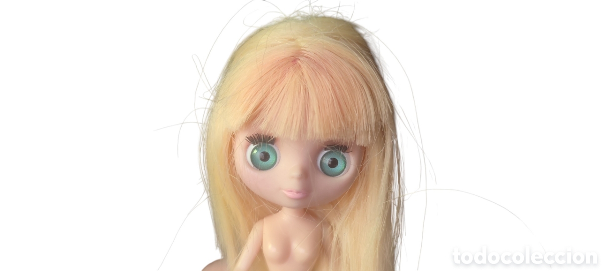 Modern Dolls: Mu&ntilde;eca mini Blythe rubia piernas verdes ojos verdes Littlest Pet Shop miniblythe lps 102