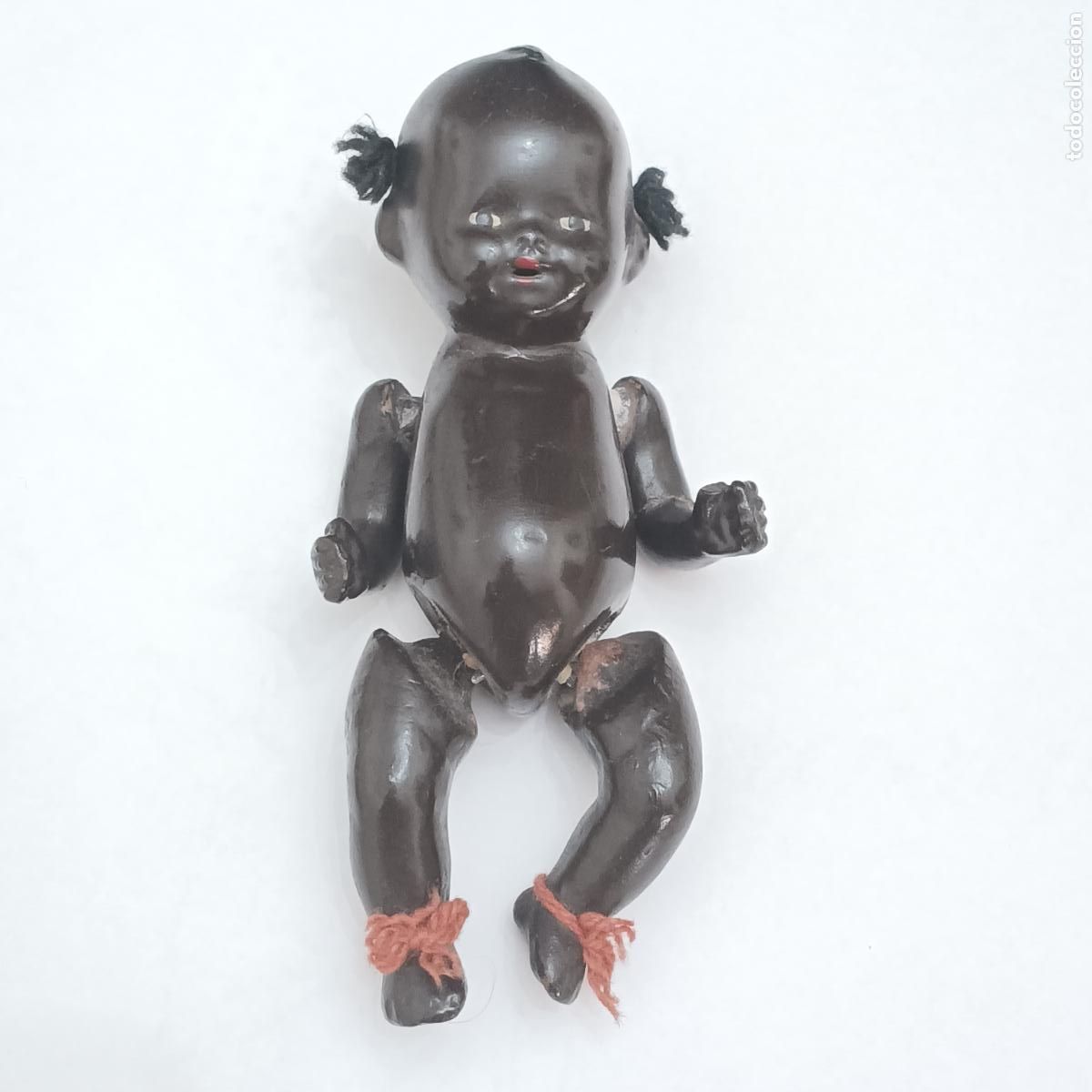 Mu&ntilde;ecas modernas: MU&Ntilde;ECA NEGRA ANTIGUA EN TERRACOTA.