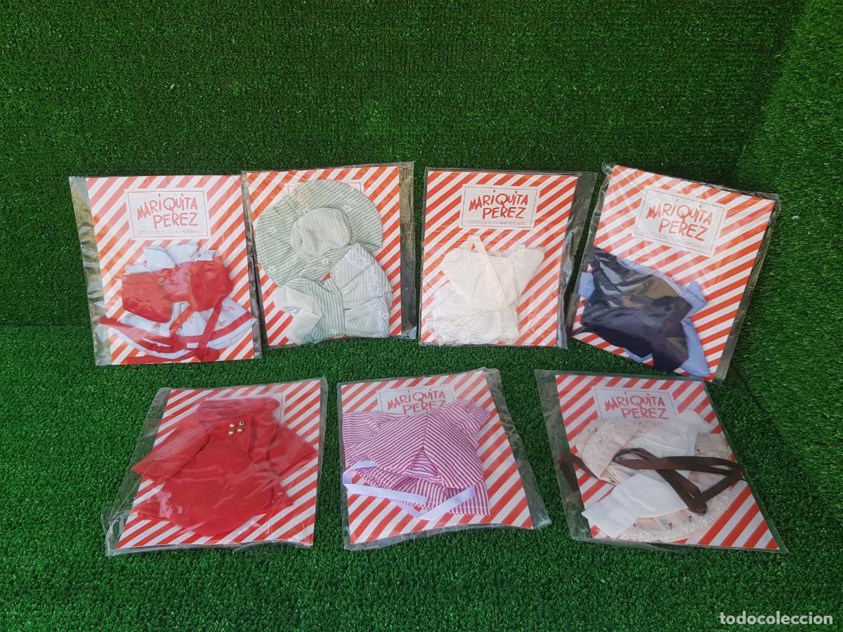 Mu&ntilde;ecas modernas: lote de 7 trajecitos de mu&ntilde;eca mariquita perez