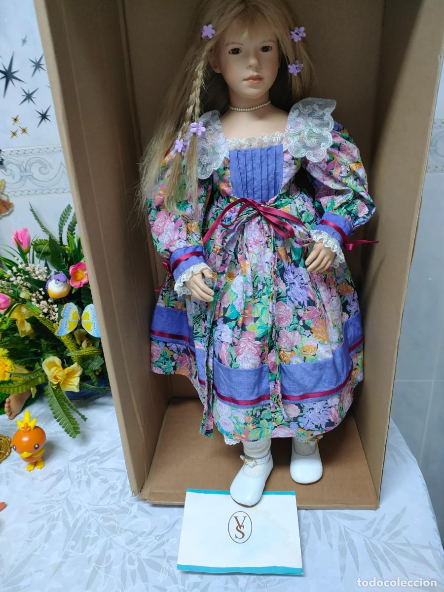 Mu&ntilde;ecas modernas: MU&Ntilde;ECA ALEMANA VERA SCHOLZ ORIGINAL. PELO NATURAL. 60 CM. NUEVA. M&Aacute;S REGALOS
