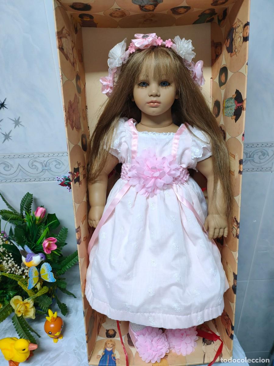 Mu&ntilde;ecas modernas: MU&Ntilde;ECA ALEMANA ANNETTE HIMSTEDT ORIGINAL. 70 CM. PELO NATURAL. NUEVA. M&Aacute;S REGALOS