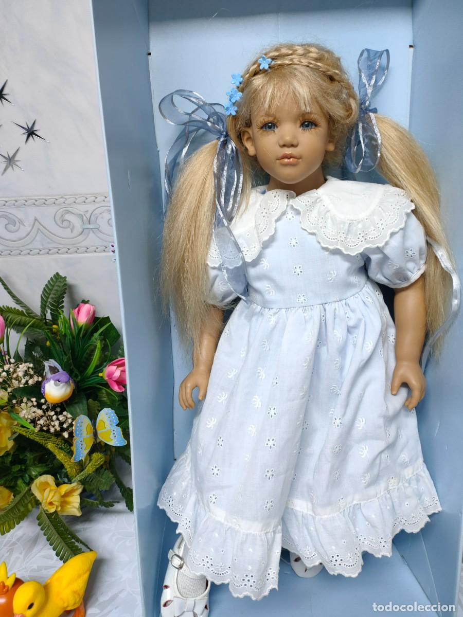 Mu&ntilde;ecas modernas: MU&Ntilde;ECA ALEMANA ANNETTE HIMSTEDT ORIGINAL. 62 CM. PELO NATURAL. NUEVA. M&Aacute;S REGALOS