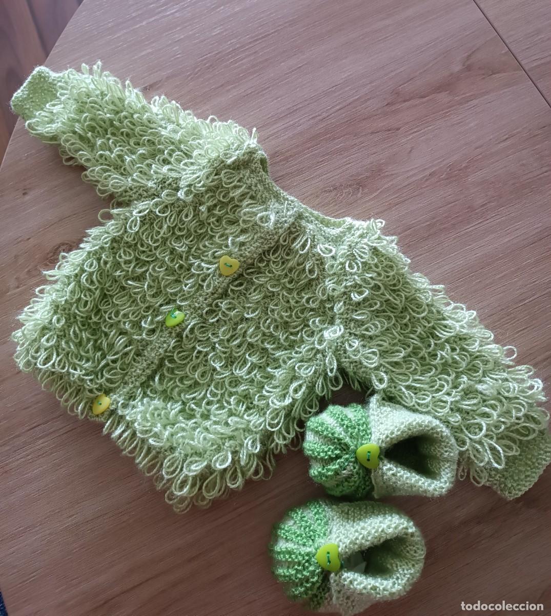 Mu&ntilde;ecas modernas: Chaqueta y patucos beb&eacute; o mu&ntilde;eco reborn