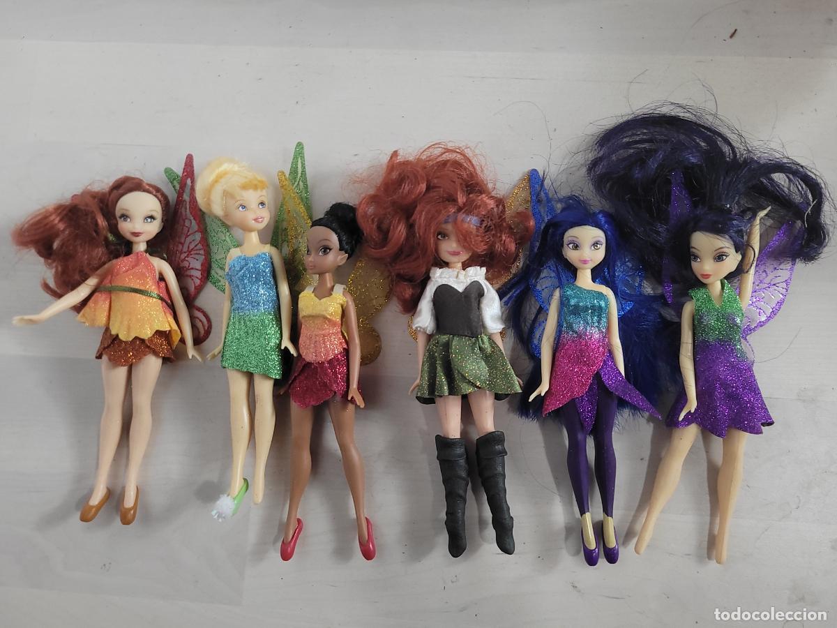 Mu&ntilde;ecas modernas: disney store pirate fairy tinker bell fairies doll set 6 dolls 2014 campanilla mu&ntilde;ecas lote