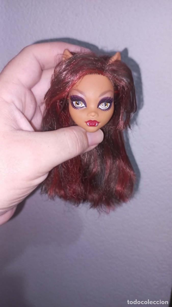 Mu&ntilde;ecas modernas: Cabeza de la mu&ntilde;eca Monster High Clawdeen Wolf G1, Caperucita Roja-Scarily Ever After - Mattel -2012