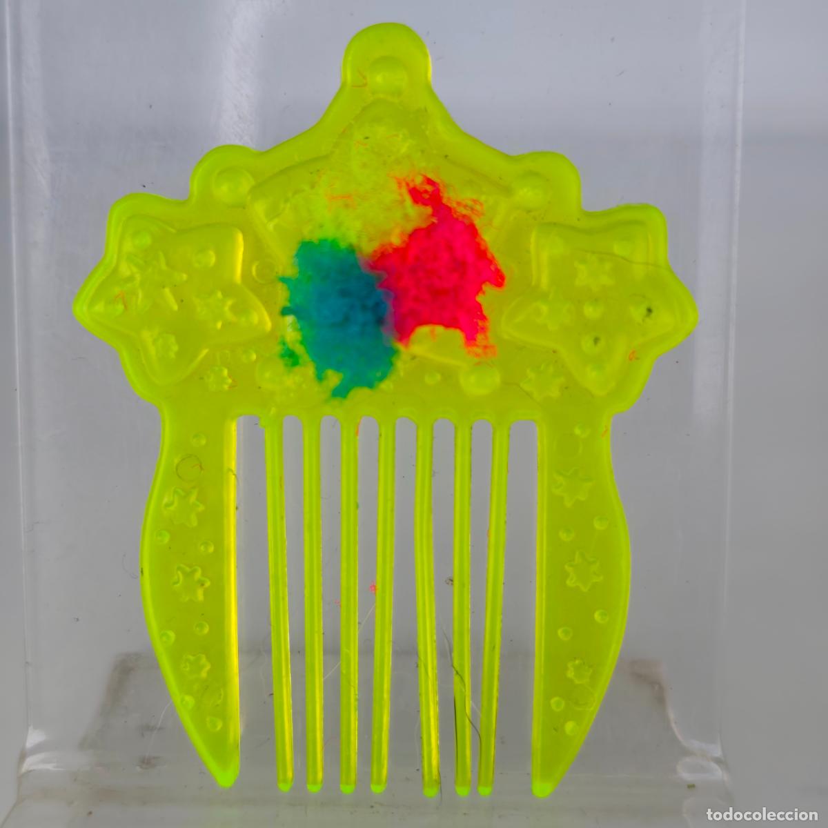 Mu&ntilde;ecas modernas: My Little Pony G1 Vintage 80s &ndash; Peine/Peineta amarillo Flower Pick Comb Lavender Dream Castle,
