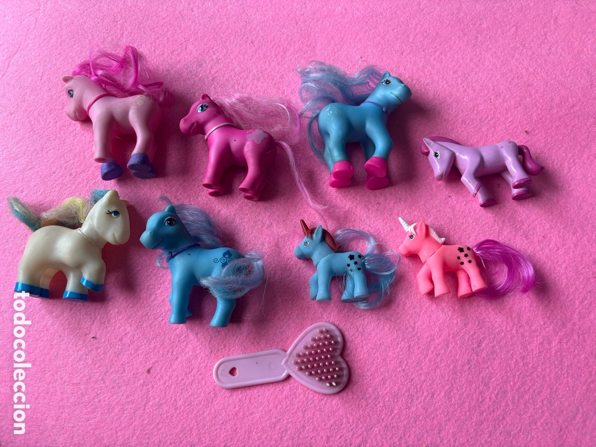 Mu&ntilde;ecas modernas: Lote ponis Simba Toys + cepillo, similar a Little pony (A8)